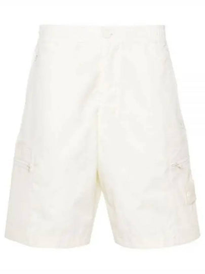 Cargo Bermuda Comfort Fit Cotton Shorts Off White - STONE ISLAND - BALAAN 2