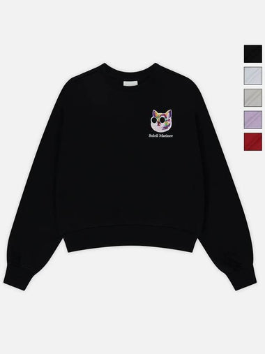 Brushed Options Mini Fancy Kitty Wapen Sweat Shirts BLACK - LE SOLEIL MATINEE - BALAAN 1