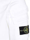 Men's Wappen Patch Cargo Pocket Sweatshirt White - STONE ISLAND - BALAAN 4