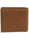 Intrecciato Leather Half Wallet Brown - BOTTEGA VENETA - BALAAN 3