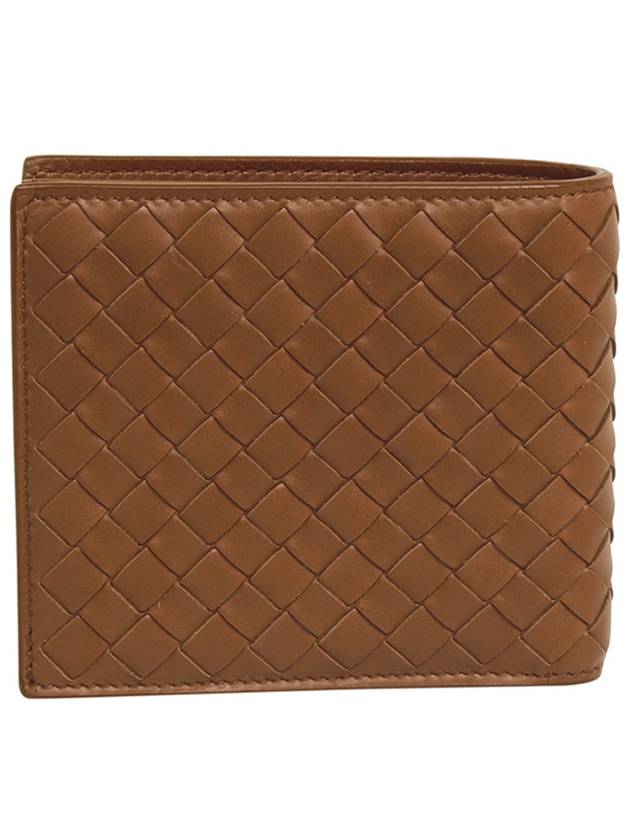 Intrecciato Leather Half Wallet Brown - BOTTEGA VENETA - BALAAN 3