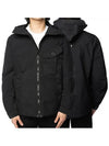 Men's Light Nylon Hooded Jacket Black - TEN C - BALAAN 2