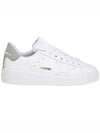 Purestar White Silver Glitter Heel Tab Sneakers - GOLDEN GOOSE - BALAAN 4