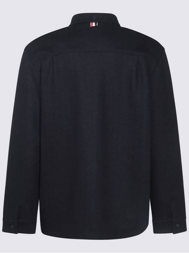 long sleeve shirt navy - THOM BROWNE - BALAAN 3