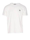 Pisato Effect Logo Patch Short Sleeve T-Shirt White - STONE ISLAND - BALAAN 2