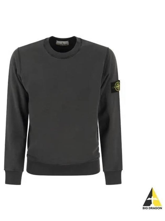 Wappen Patch Garment Dyed Sweatshirt Charcoal - STONE ISLAND - BALAAN 2