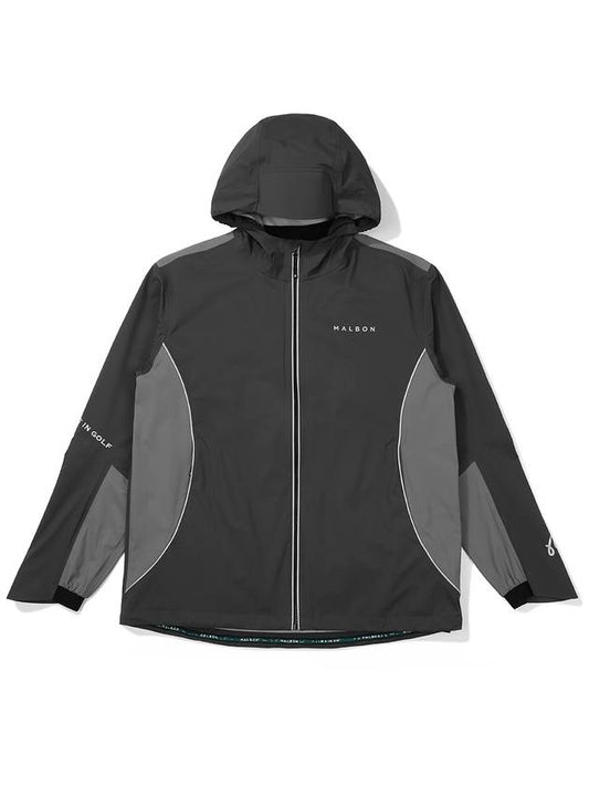 2 IN 1 HOODIE PADDED JACKET CHARCOAL MAN - MALBON GOLF - BALAAN 1