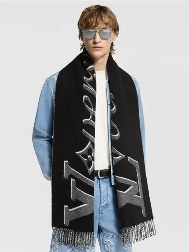 LV Vers Scarf Black - LOUIS VUITTON - BALAAN 6