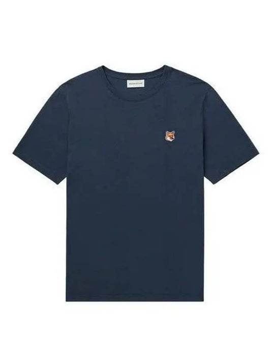 Fox Head Patch Classic Short Sleeve T-Shirt Ink Blue - MAISON KITSUNE - BALAAN 2