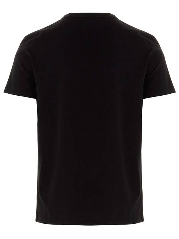 Embroidered Logo Short Sleeve T-Shirt Black - ALEXANDER MCQUEEN - BALAAN 3