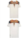 19FW CMAA018F190010220188 Multicolor Wing Round Short Sleeve T-Shirt White Multicolor Men's T-Shirt TR - MARCELO BURLON - BALAAN 5