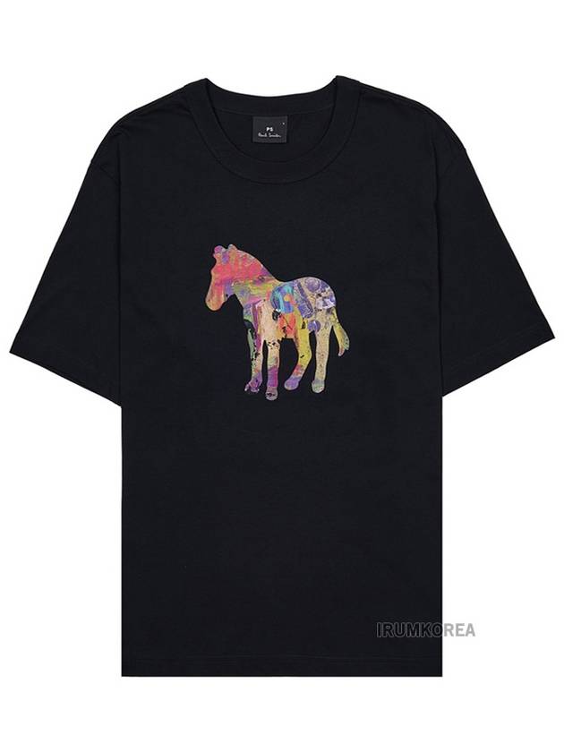 Craft Zebra Print Short Sleeve T-Shirt Black - PAUL SMITH - BALAAN 2