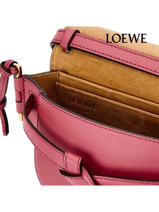 Mini Gate Dual Soft Calfskin Cross Bag Plum Rose - LOEWE - BALAAN 7