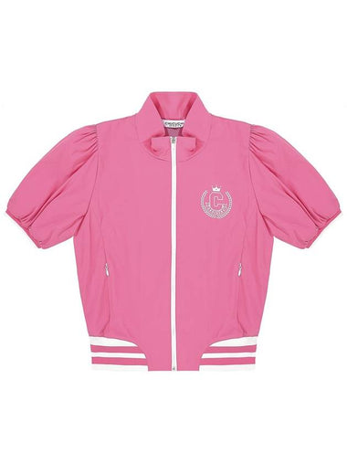 C23MJP007W Shirring Zip-up Outer Pink - CHUCUCHU - BALAAN 1