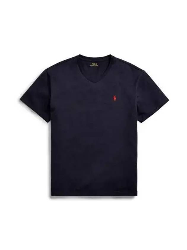 Embroidered Logo Pony Short Sleeve T-Shirt Navy - POLO RALPH LAUREN - BALAAN 2