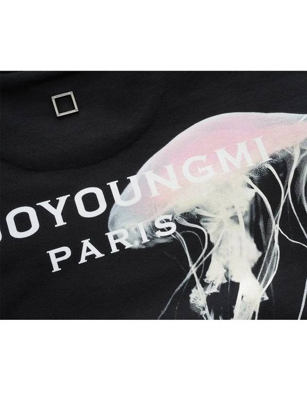 Luminous Jellyfish Back Logo Sweatshirt Black - WOOYOUNGMI - BALAAN 7