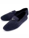 Triangle Logo Suede Driving Shoes Navy - PRADA - BALAAN 2