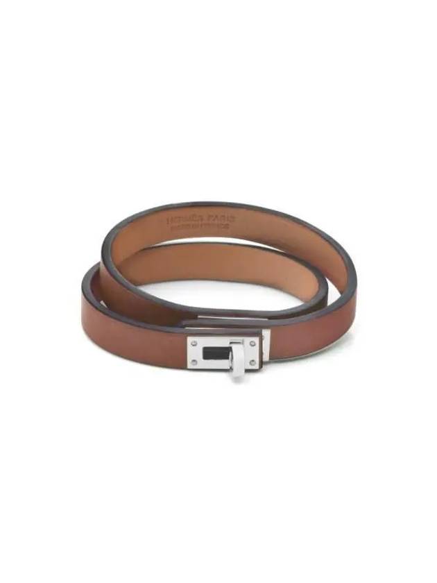 Women's Kelly Double Tour Bracelet Brown - HERMES - BALAAN 3