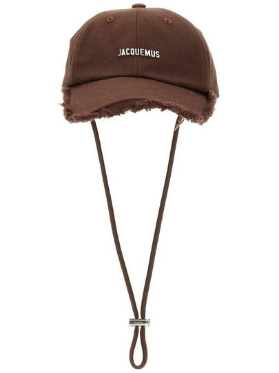 La Casquette Artichoke Fringe Metal Logo Ball Cap Brown - JACQUEMUS - BALAAN 2