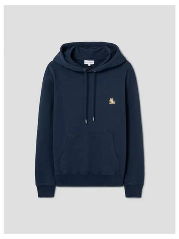 Men s Chillex Patch Regular Hooded Sweatshirt Hoodie Ink Blue Domestic Product - MAISON KITSUNE - BALAAN 1