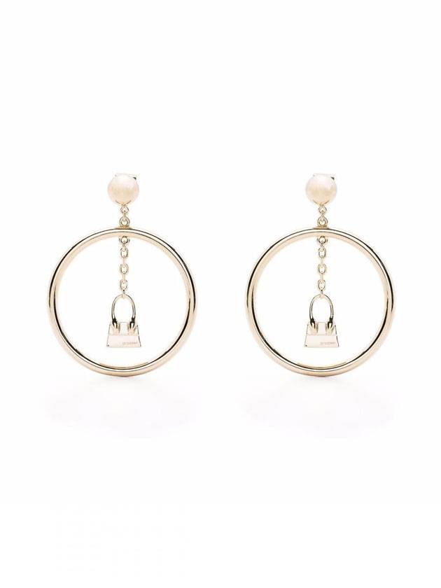 circle pendant earrings gold - JACQUEMUS - BALAAN.