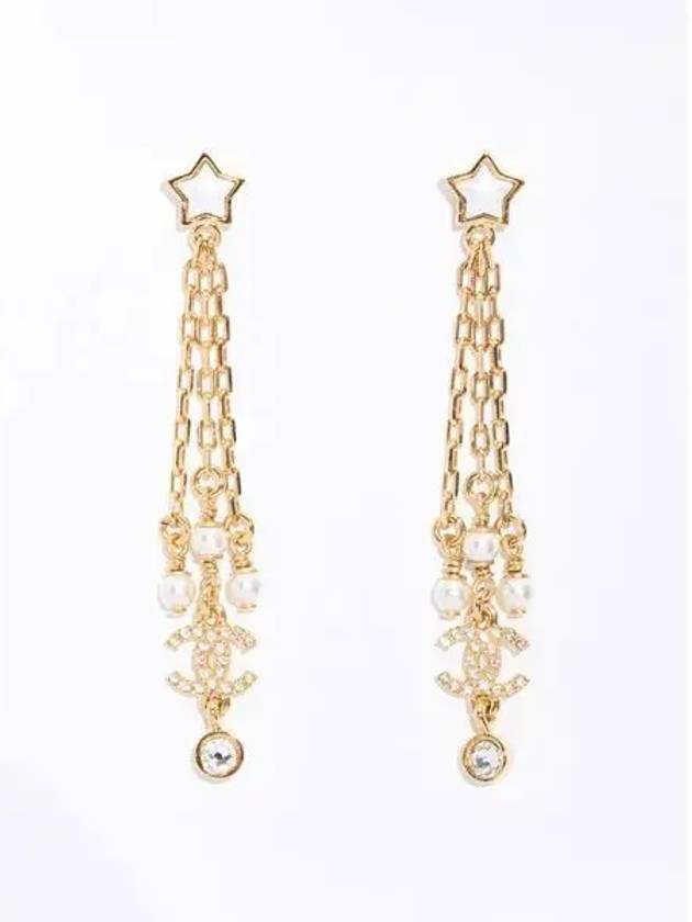 COMETE Comet Star CC Drop Earrings 271396 - CHANEL - BALAAN 1