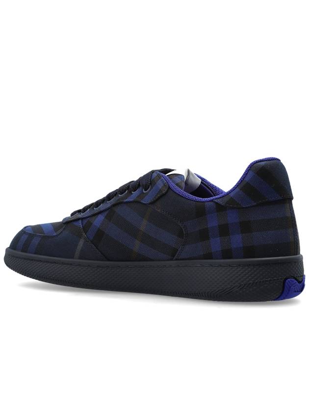 Check Terrace Low Top Sneakers Midnight - BURBERRY - BALAAN 6