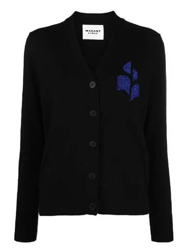 Karin Cotton Cardigan Blue Black - ISABEL MARANT - BALAAN 1