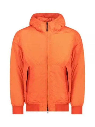 Men's Garment Dyed Crinkle Reps Recycled Nylon Primaloft TC Hooded Jacket Orange - STONE ISLAND - BALAAN 2