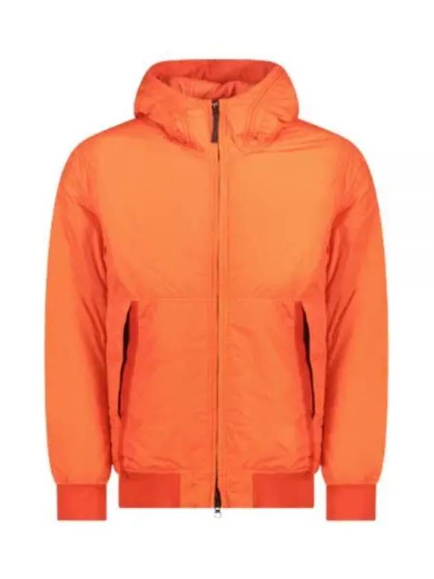 Men's Garment Dyed Crinkle Reps Recycled Nylon Primaloft TC Hooded Jacket Orange - STONE ISLAND - BALAAN 2