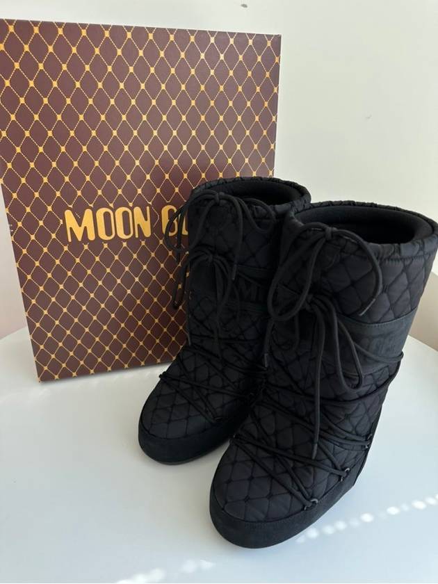 Icon Quilted Snow Boots 14029000 001 Black WOMENS 35 38 - MOON BOOT - BALAAN 9