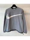 Logo Club Fleece Winterized Crew Neck Sweatshirt Grey - NIKE - BALAAN 7