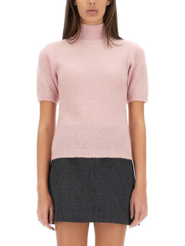 Edie Short Sleeve Turtleneck Pink - A.P.C. - BALAAN 4