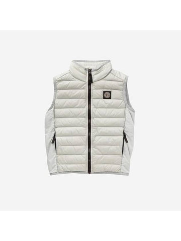 Kids G0224 Loom Woven Chambers R Nylon Down TC Vest Pearl Gray - STONE ISLAND - BALAAN 1