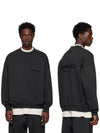 Logo Crew Neck Sweatshirt Black - FEAR OF GOD ESSENTIALS - BALAAN 2