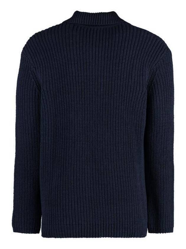 Big Piquet Chunky Cotton Polo Knit Top Navy - OUR LEGACY - BALAAN 3