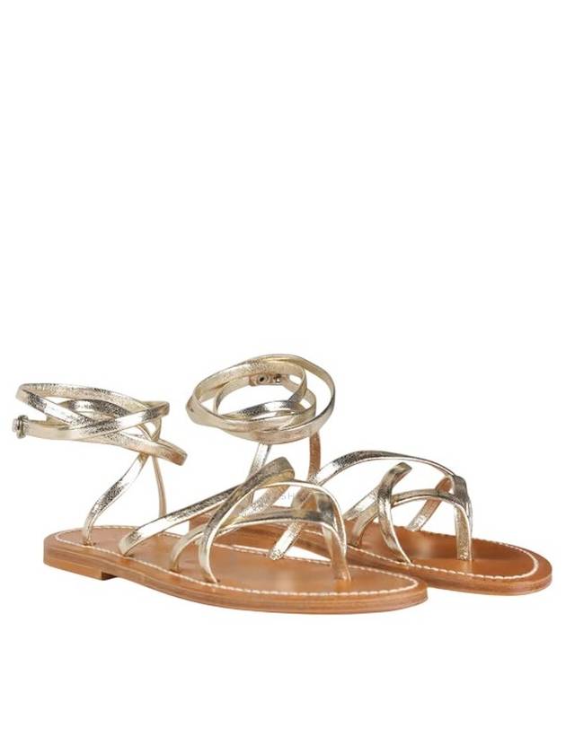 K Jacques Metallic Leather Zenobie Flat Sandals Brand Size 37 US Size 6 - K.JACQUES - BALAAN 2