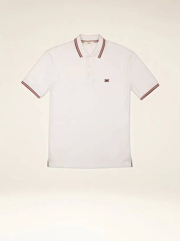 Logo Cotton Polo Shirt White - BALLY - BALAAN 2