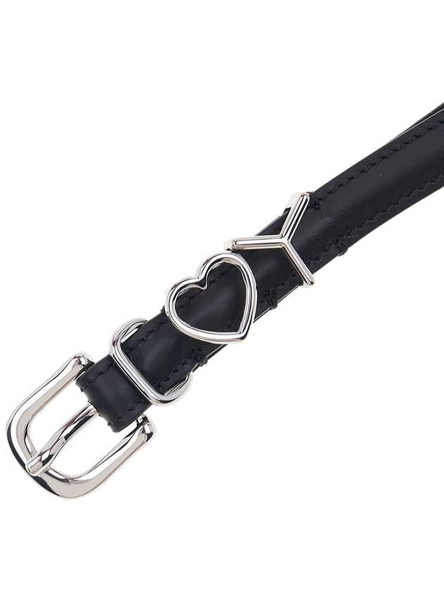 Y Project Y Love Buckle Leather Belt BELT30S24 BLACK SILVER - Y/PROJECT - BALAAN 6