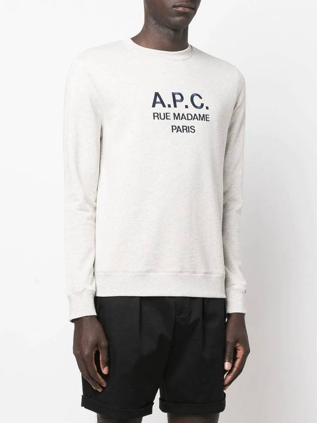 Rufus Embroidery Logo Sweatshirt Grey - A.P.C. - BALAAN 3