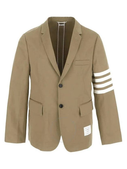 4 Bar Armband Cotton Blazer Jacket Camel - THOM BROWNE - BALAAN 2