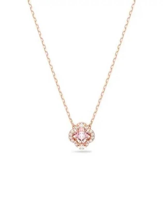 Una Sparkling Dance Clover Necklace Pink Rose Gold - SWAROVSKI - BALAAN 2