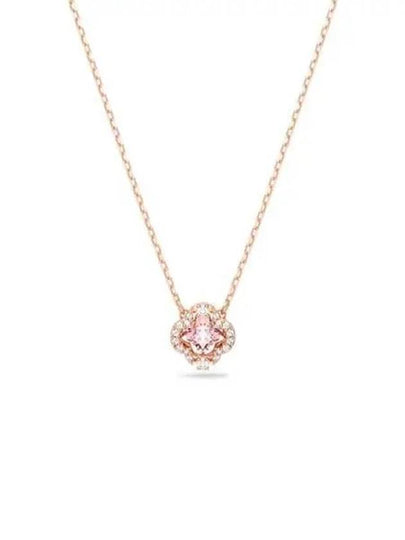 Una Sparkling Dance Clover Necklace Pink Rose Gold - SWAROVSKI - BALAAN 2