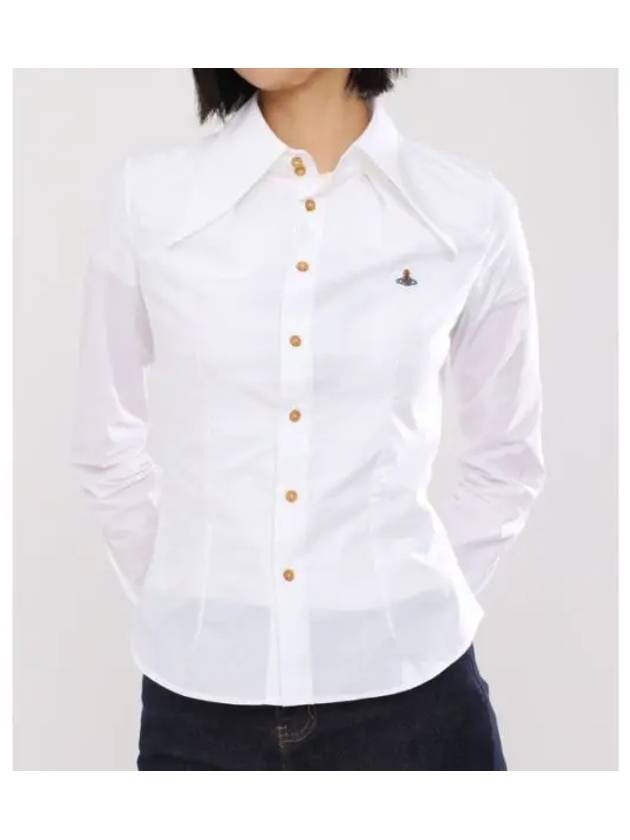 W Violin Logo Shirt White - VIVIENNE WESTWOOD - BALAAN 2