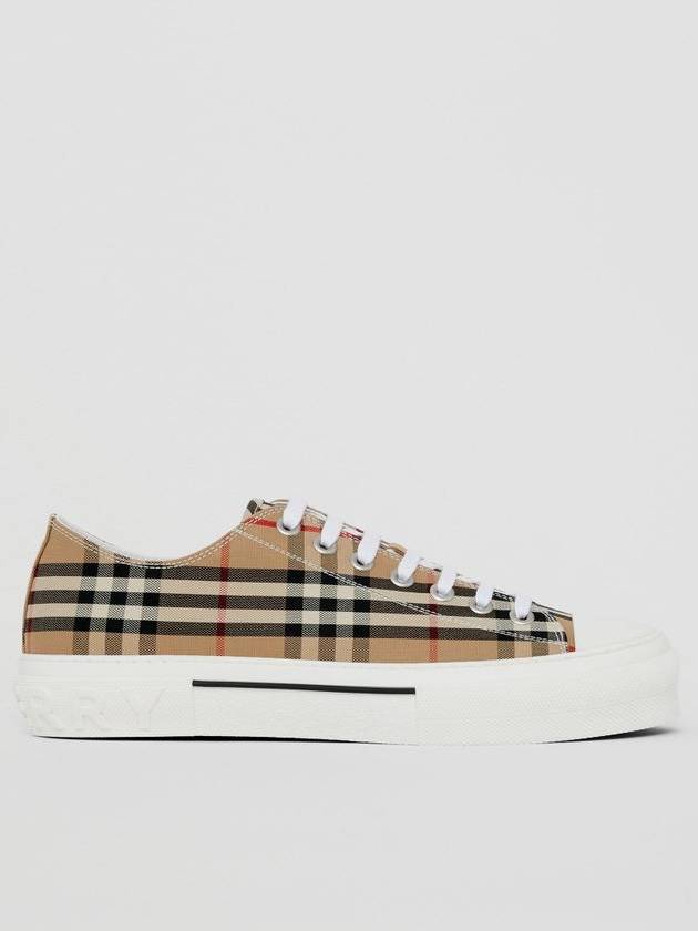 Vintage Check Cotton Sneakers Archive Beige - BURBERRY - BALAAN 10