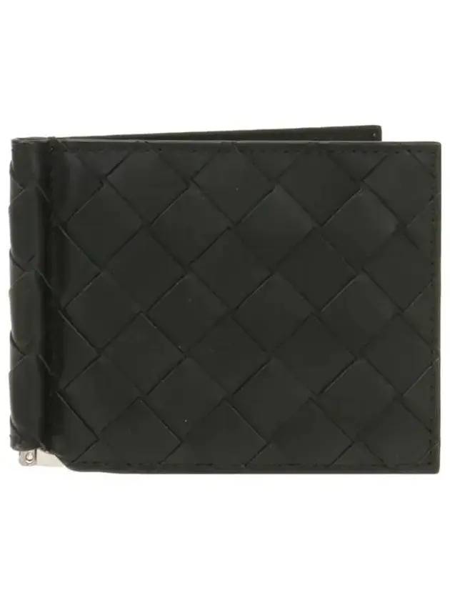 Intrecciato Money Clip Half Wallet Black - BOTTEGA VENETA - BALAAN 2