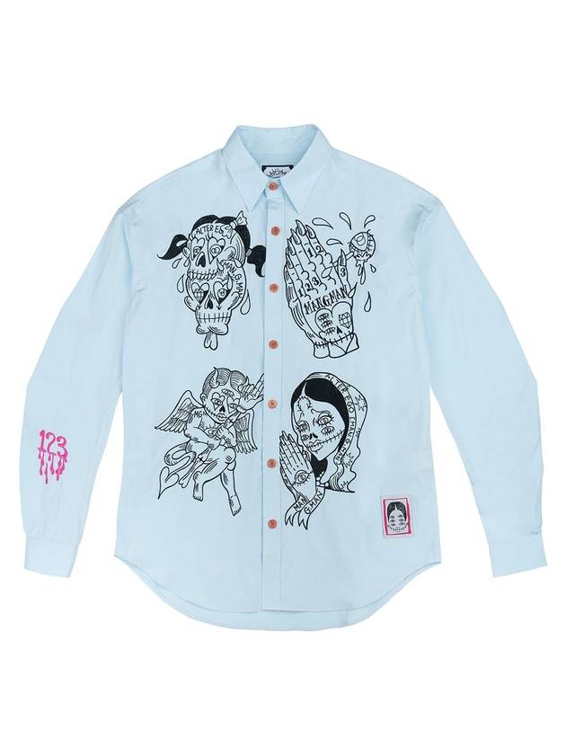 Graphic Long Sleeve Shirt Blue - GRAPHISTE MAN.G - BALAAN 1