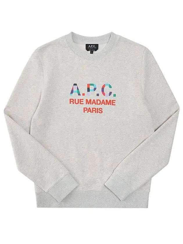 Color Block Logo Sweat Sweatshirt Ecru Ivory - A.P.C. - BALAAN 3