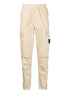 Men's Wappen Patch Cargo Straight Pants Beige - STONE ISLAND - BALAAN 2