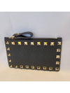 Rockstud Card Wallet Black - VALENTINO - BALAAN 7